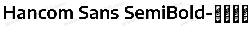 Hancom Sans SemiBold字体转换